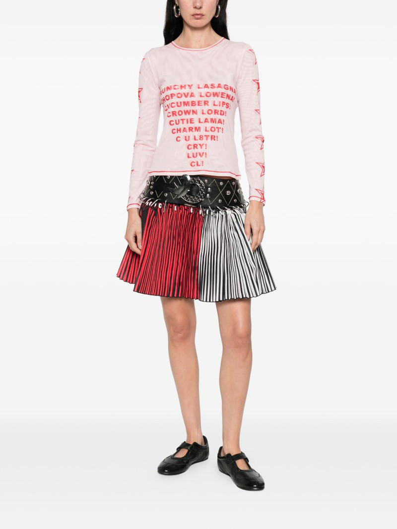 Chopova Lowena Straight Ride studded pleated mini skirt outlook