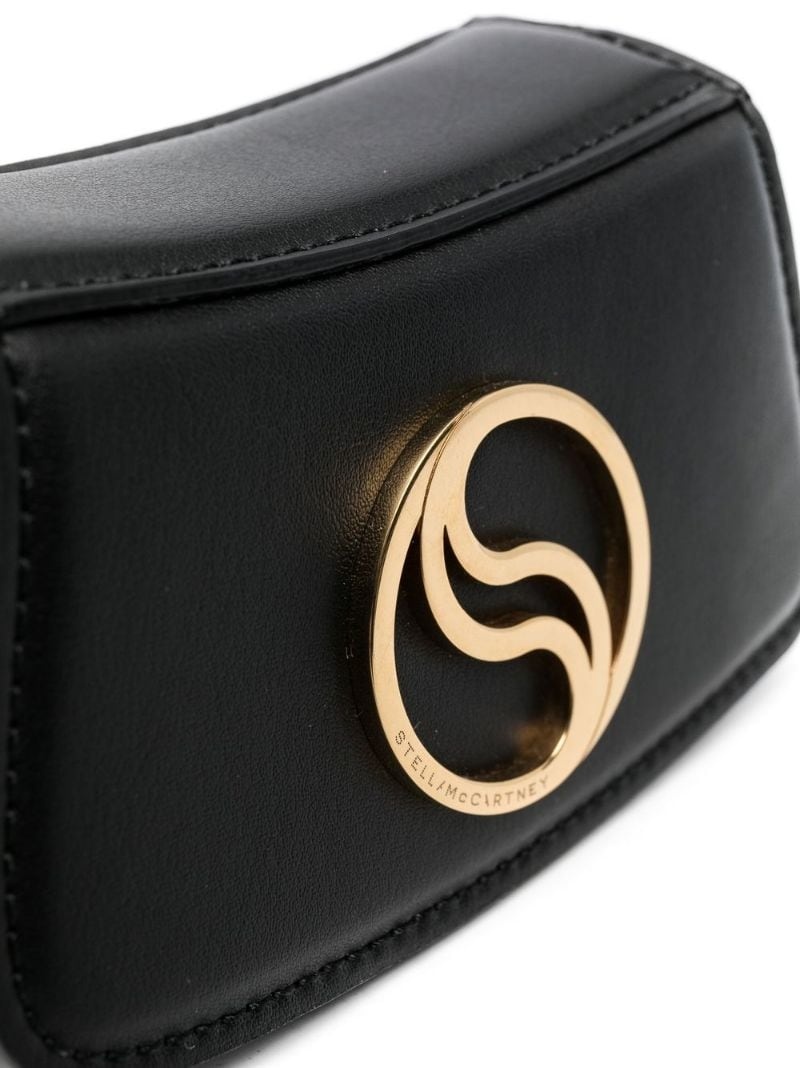 S logo plaque curved belt bag - 4