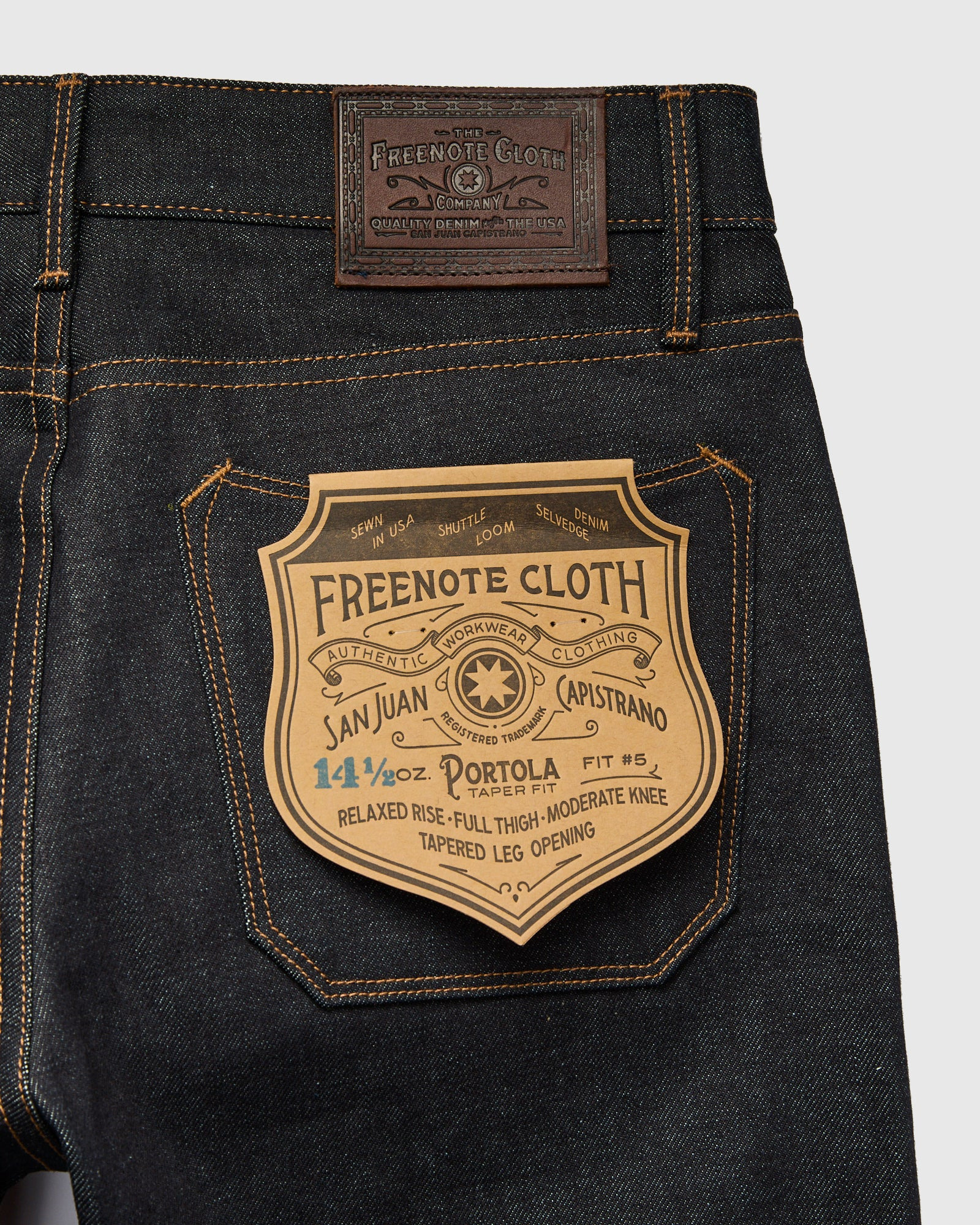 "Portola" 14.25oz Selvedge Denim - Tapered Fit - 4
