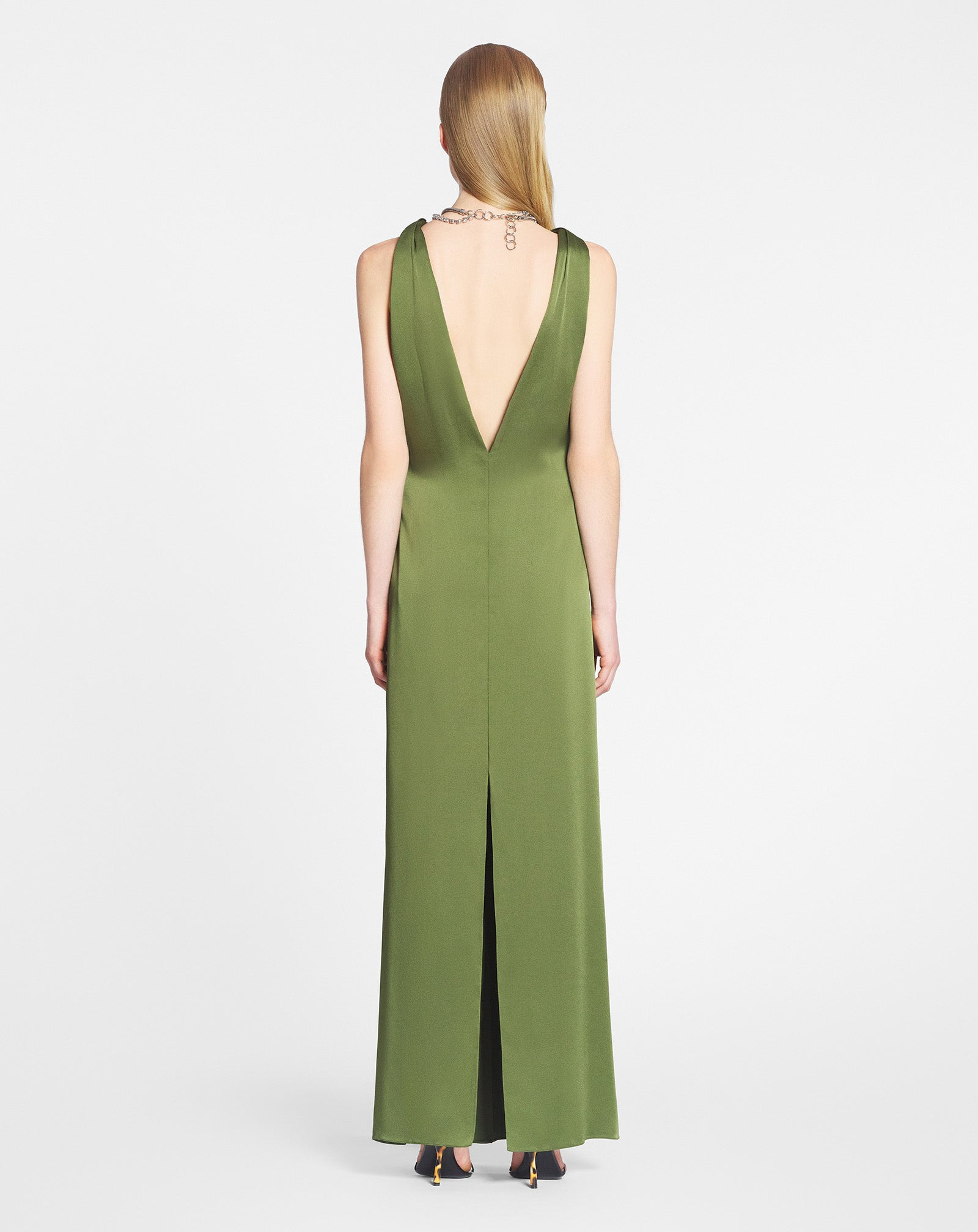 LONG HALTERNECK DRESS - 4