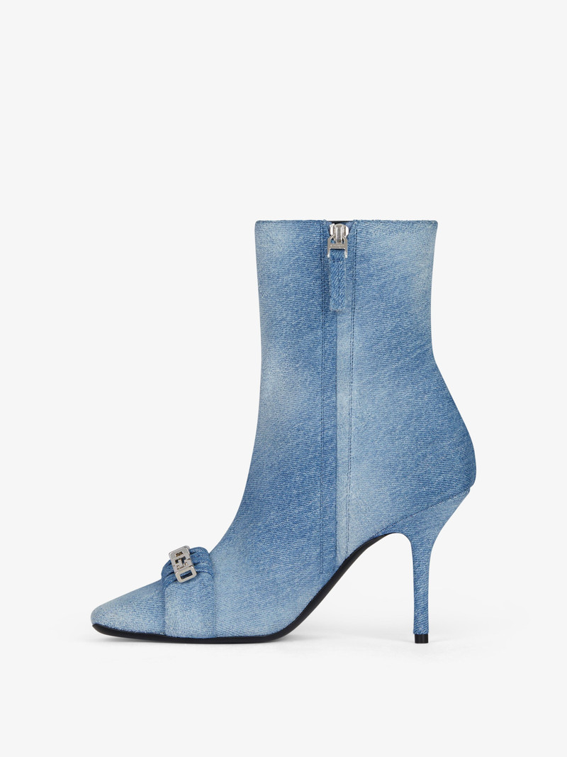 Givenchy G WOVEN ANKLE BOOTS IN WASHED DENIM outlook