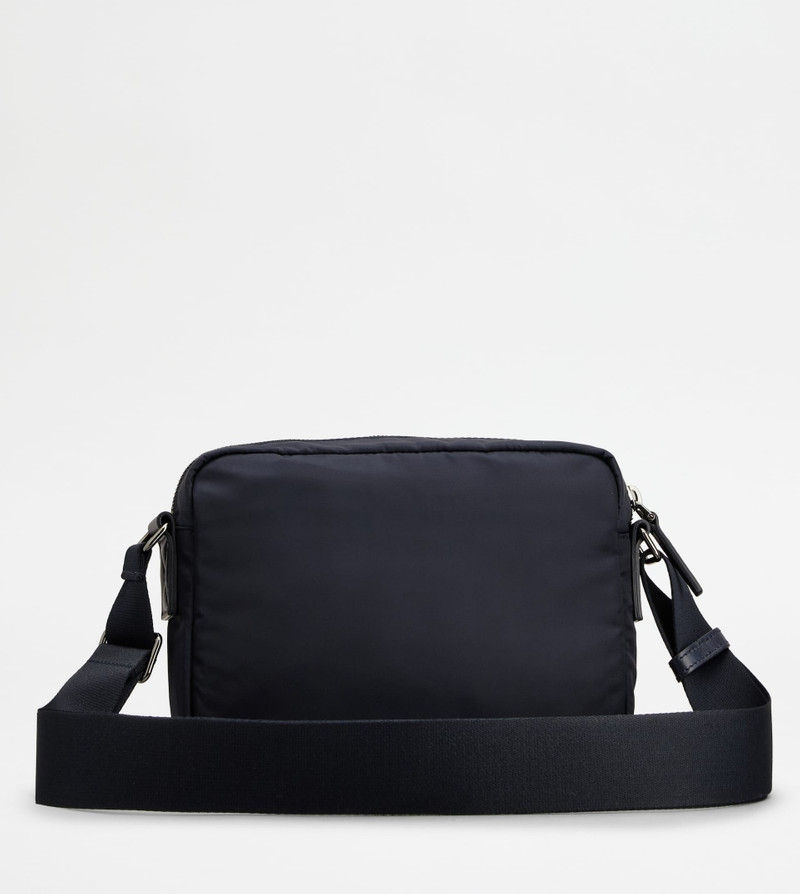 FABRIC AND LEATHER MINI의 MESSENGER 부대 - 푸른 3