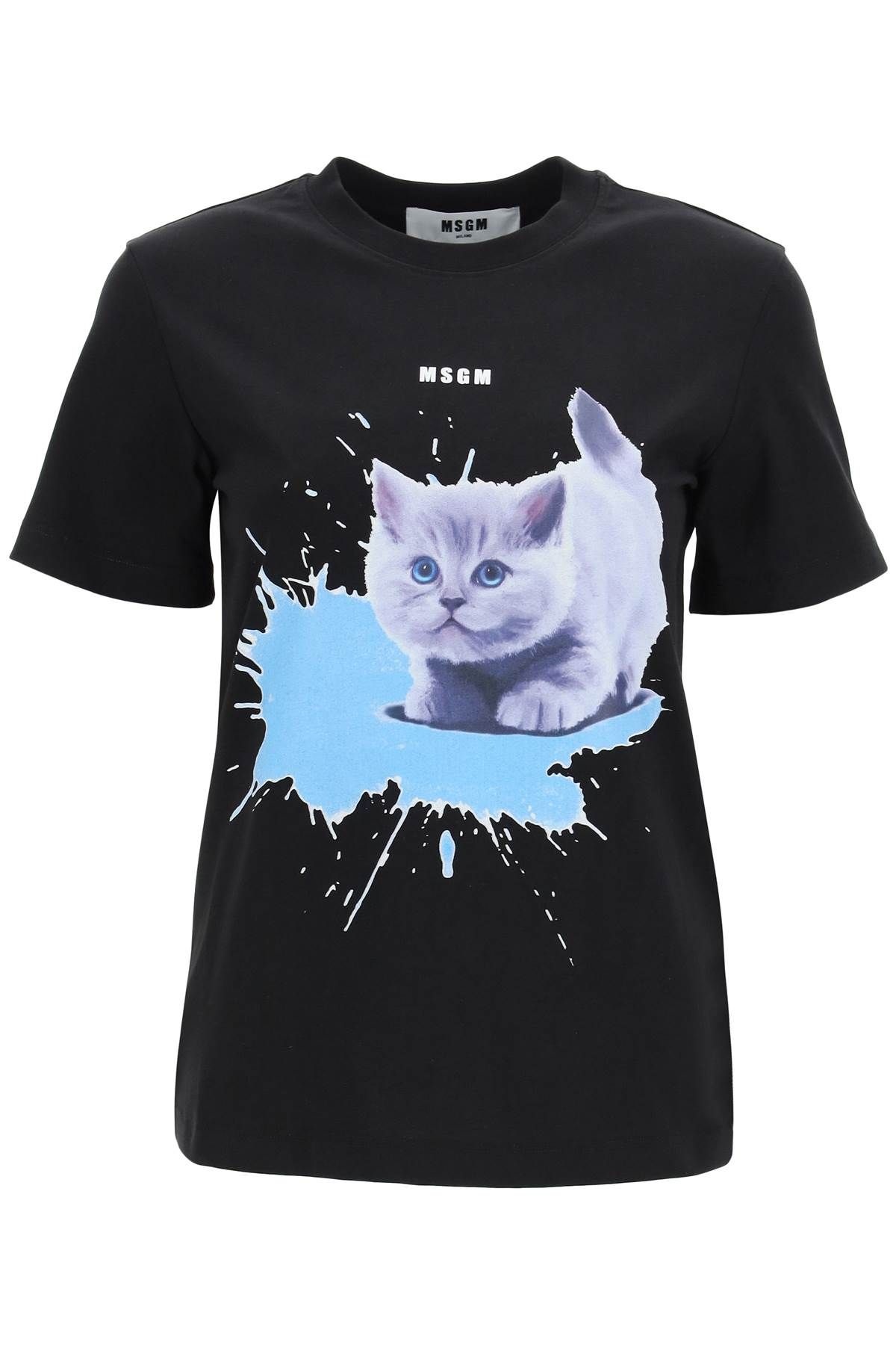 CAT PRINT T-SHIRT - 1