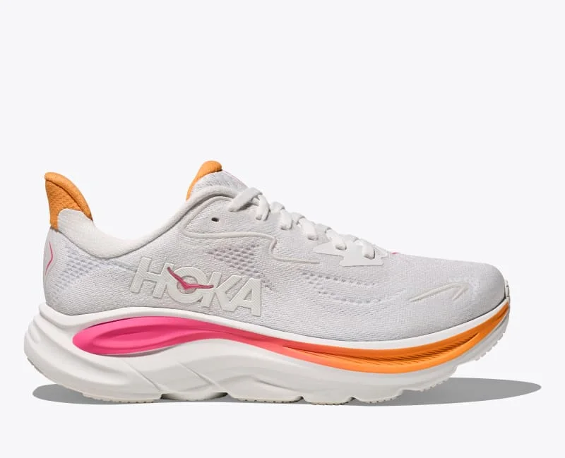 Women's Clifton 10 Shoes in White/Electric Rose - 1