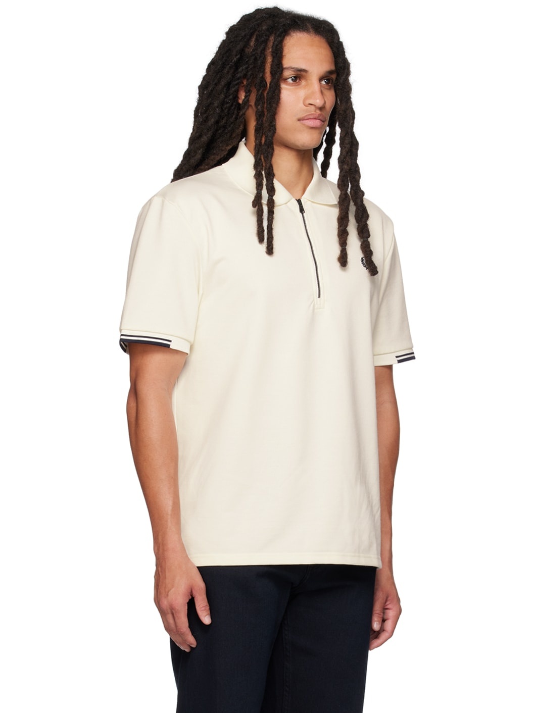 Off-White Half-Zip Polo - 2