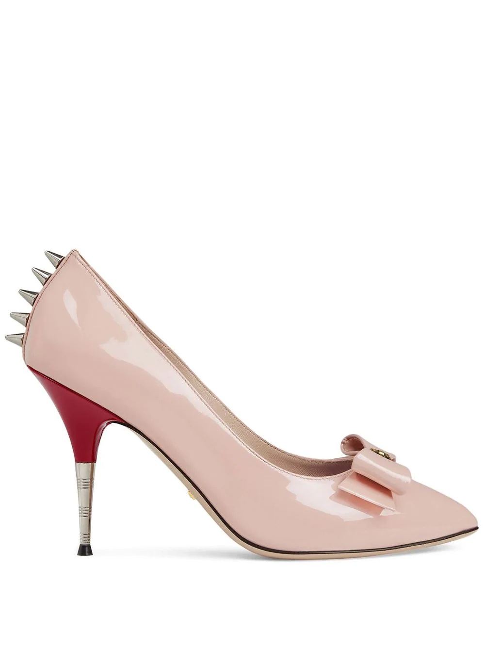 Patent leather pump with bow - 1