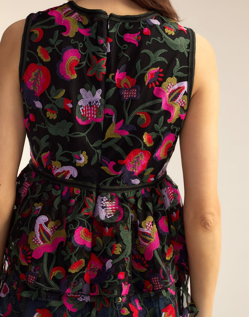 Eve Embroidered Peplum Top 4