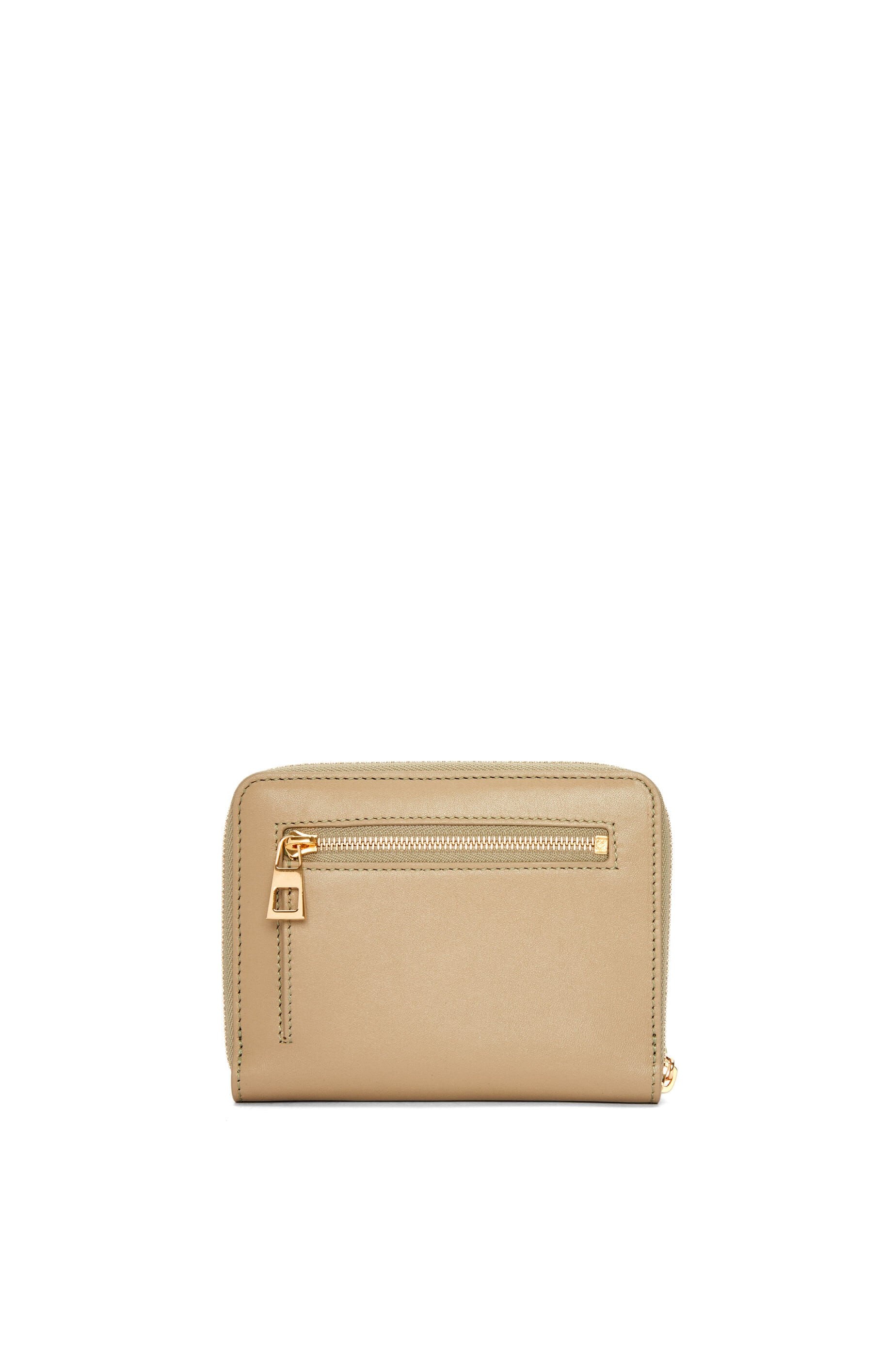 Knot compact zip wallet in shiny nappa calfskin - 4
