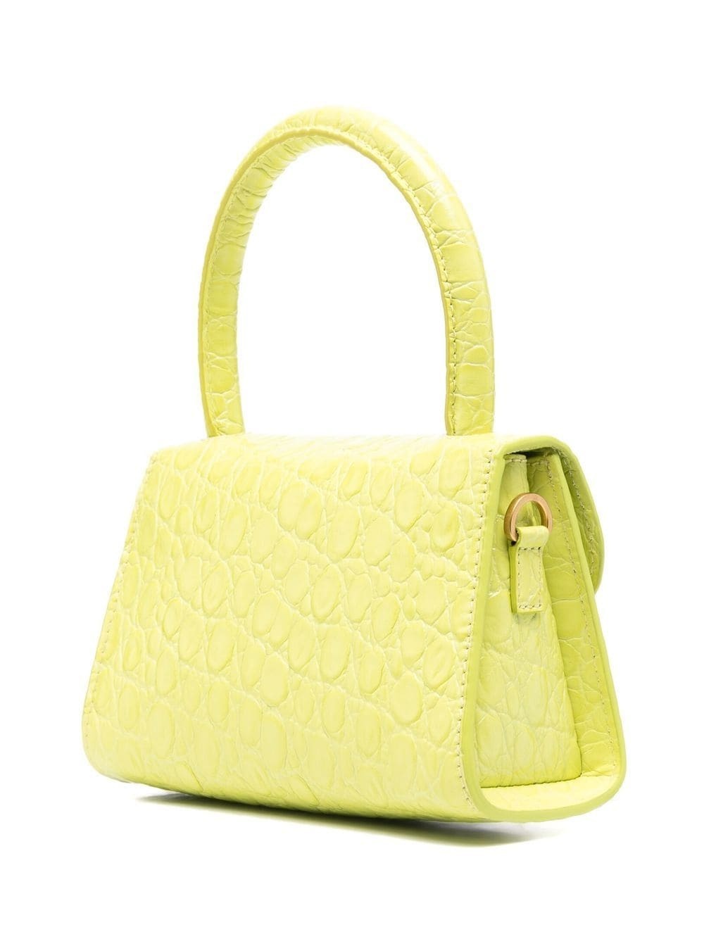 mini crocodile-embossed leather bag - 3