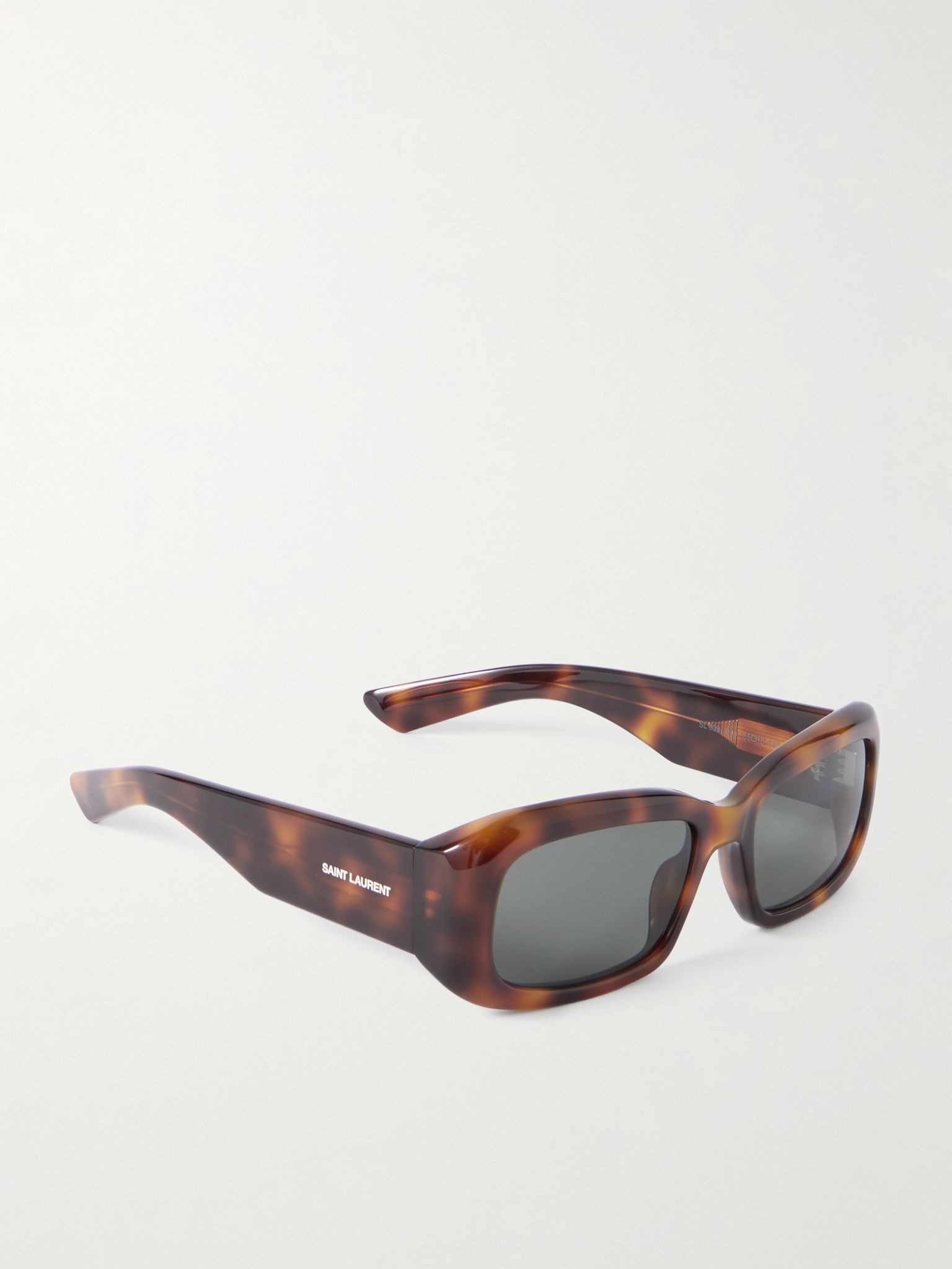 Rectangle-frame tortoiseshell acetate sunglasses Tortoiseshell - 3