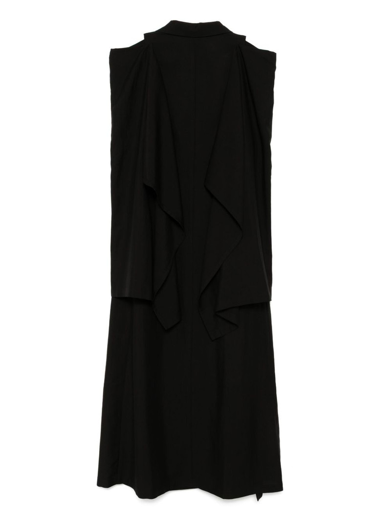 Yohji Yamamoto twisted gabardine coat outlook