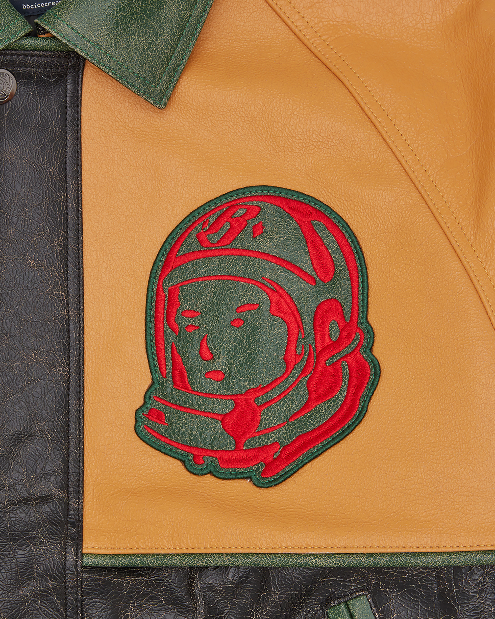 CLUB CRACKED LEATHER VARSITY JACKET - 6