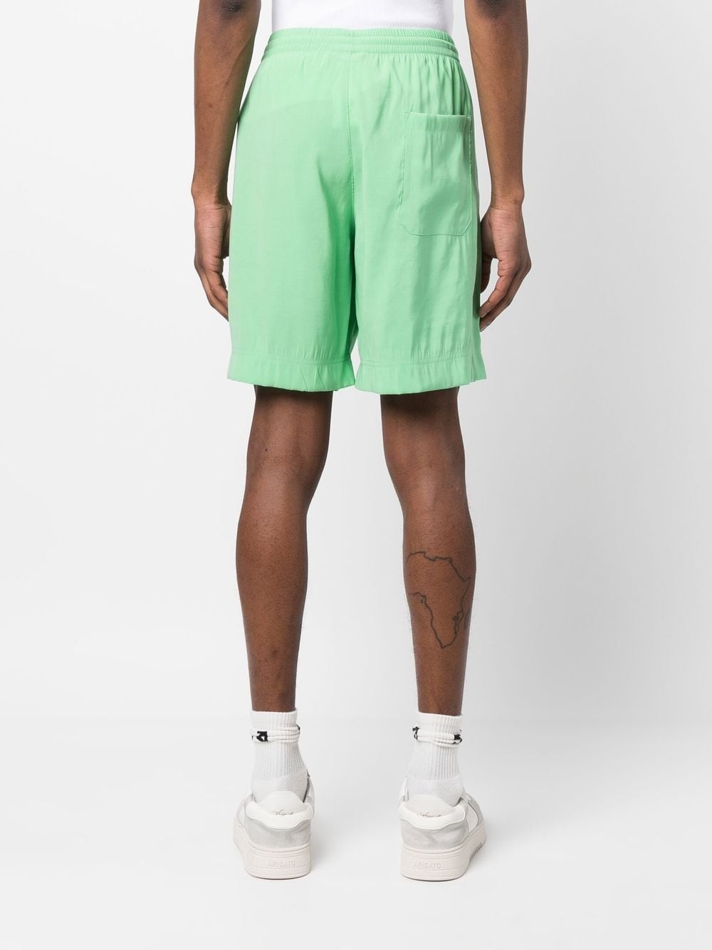 elasticated-waistband shorts - 4