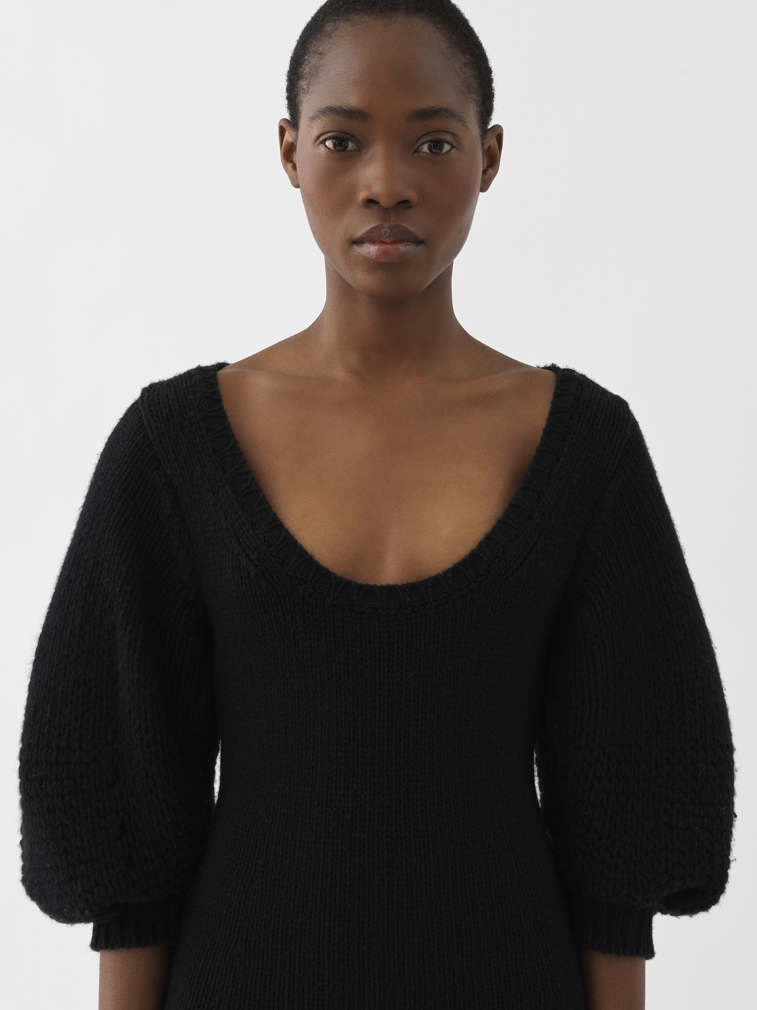 FLARED KNITTED DRESS - 5