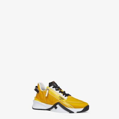 FENDI Yellow nylon low tops outlook