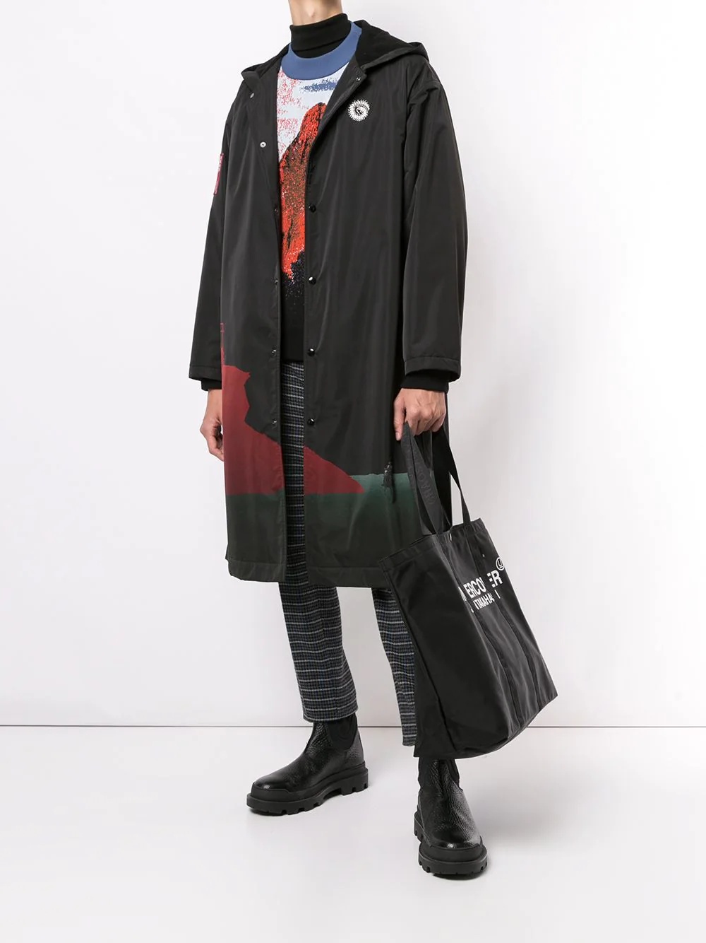 long-sleeved hooded coat - 2