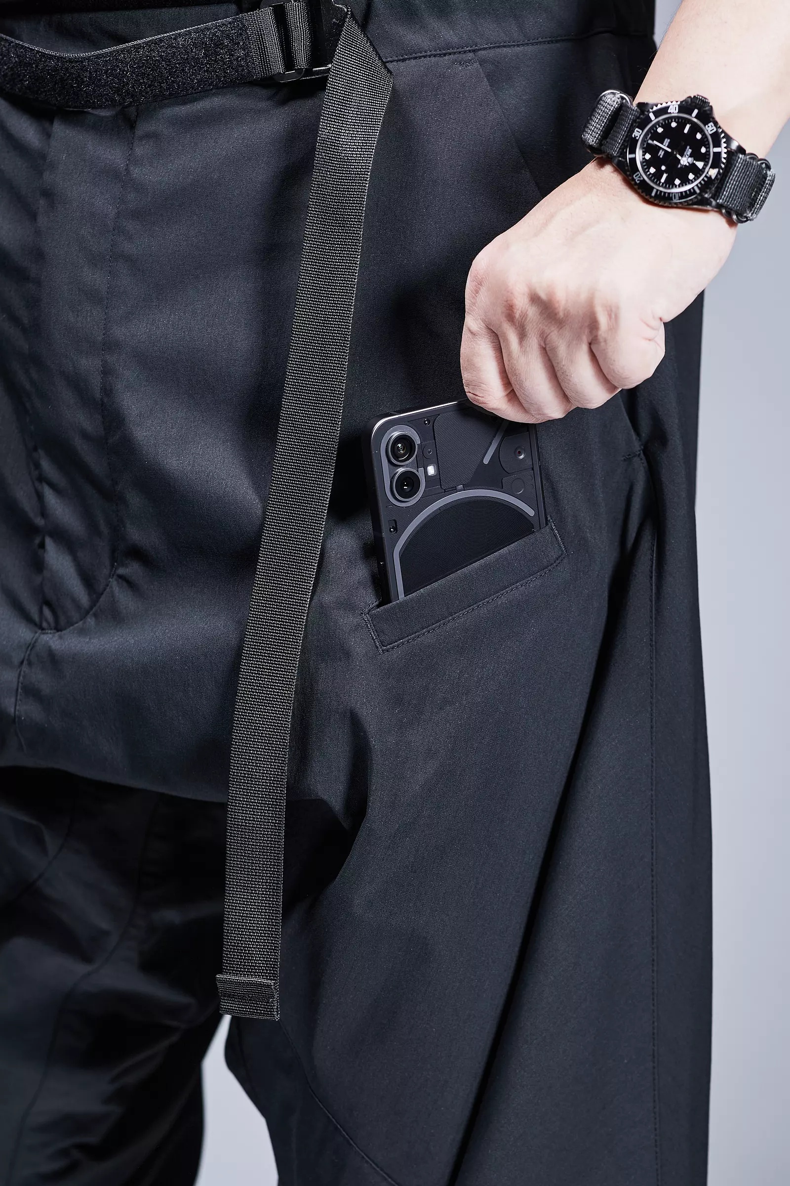 P30BL-E Encapsulated Nylon Ultrawide Drawcord Trouser Black - 22