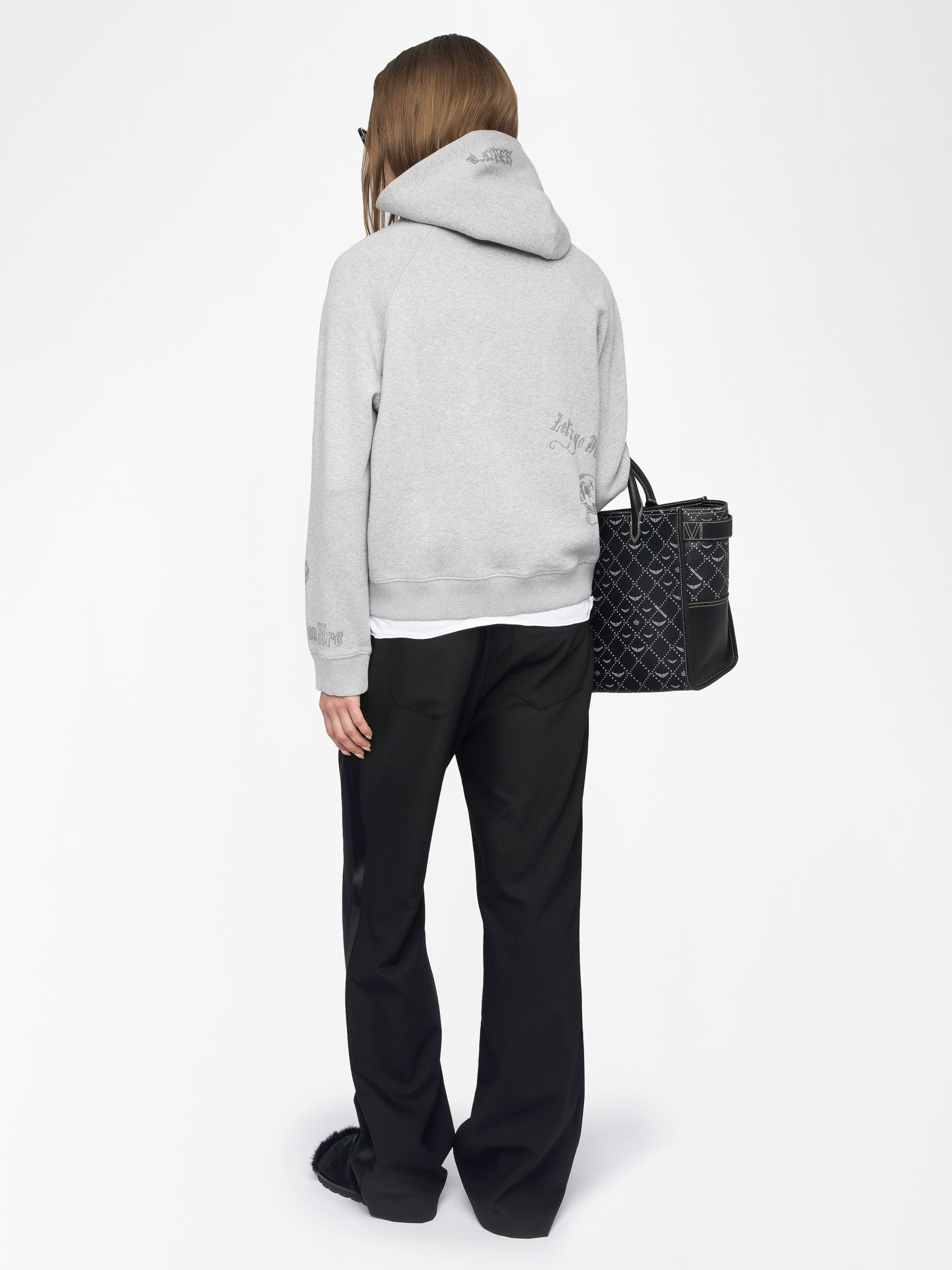 Georgy Grey Women's Rhinestone Sweatshirt - 7