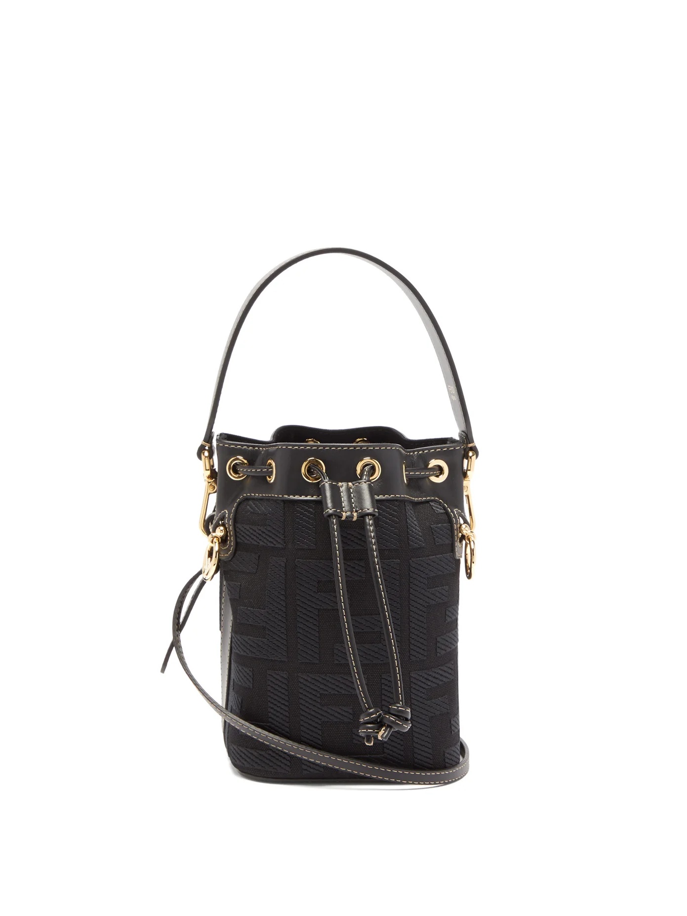 Mon Tresor mini FF logo-jacquard bucket bag - 1