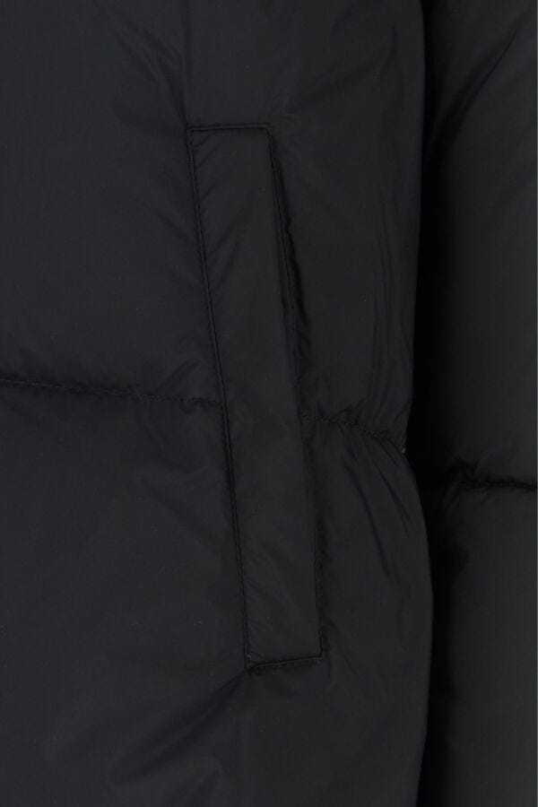 Black nylon down jacket - 3