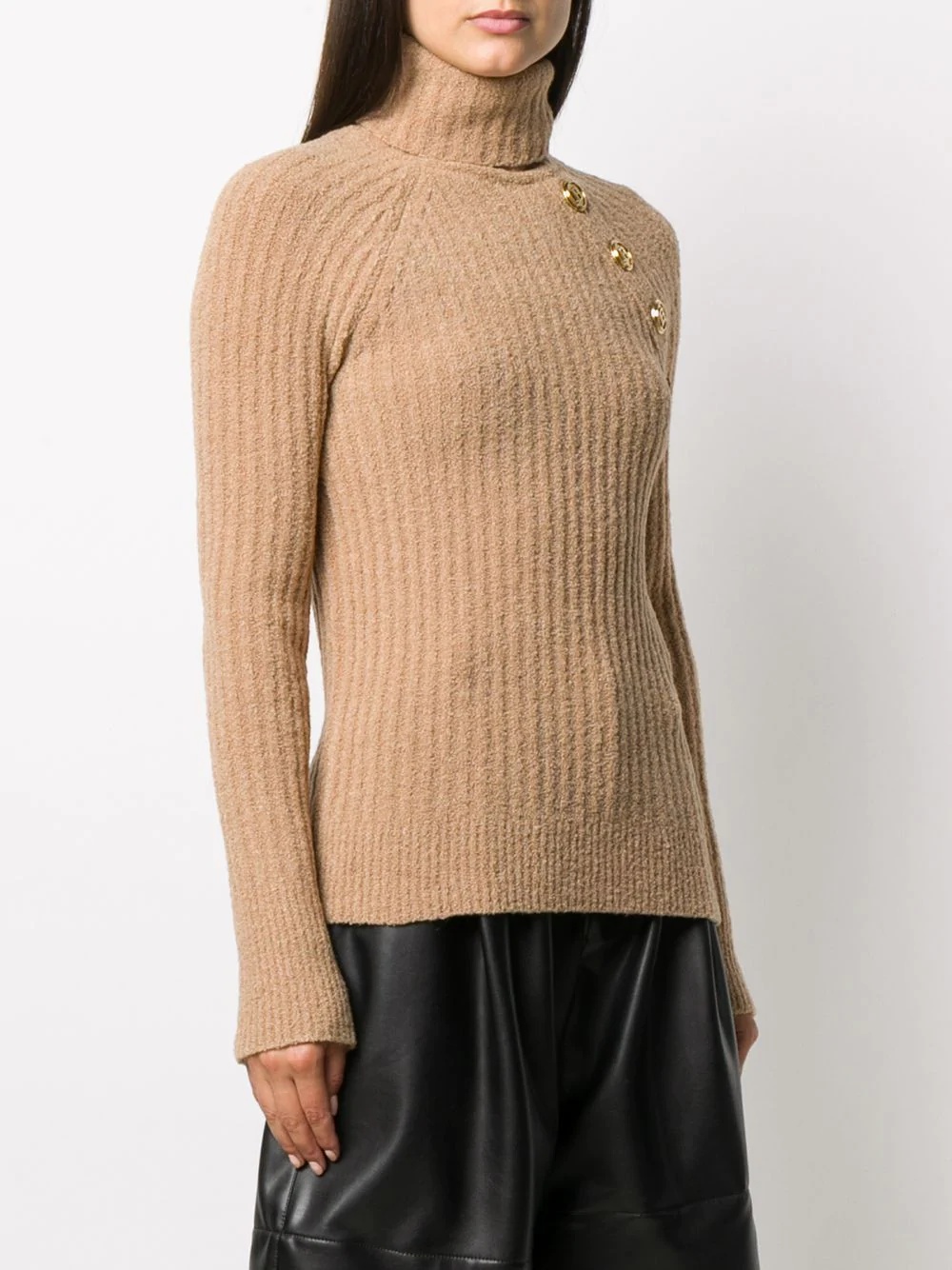 rib-knit rollneck jumper - 3