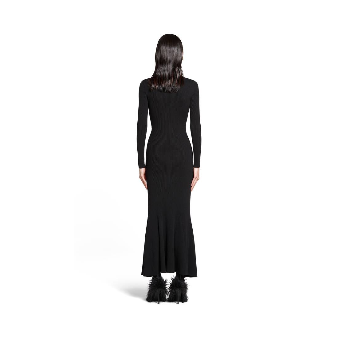 Women's Midi Dress in Black - 4