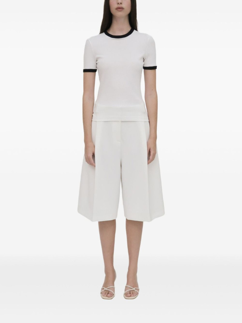 ROSETTA GETTY contrasting-trim short-sleeve T-shirt outlook