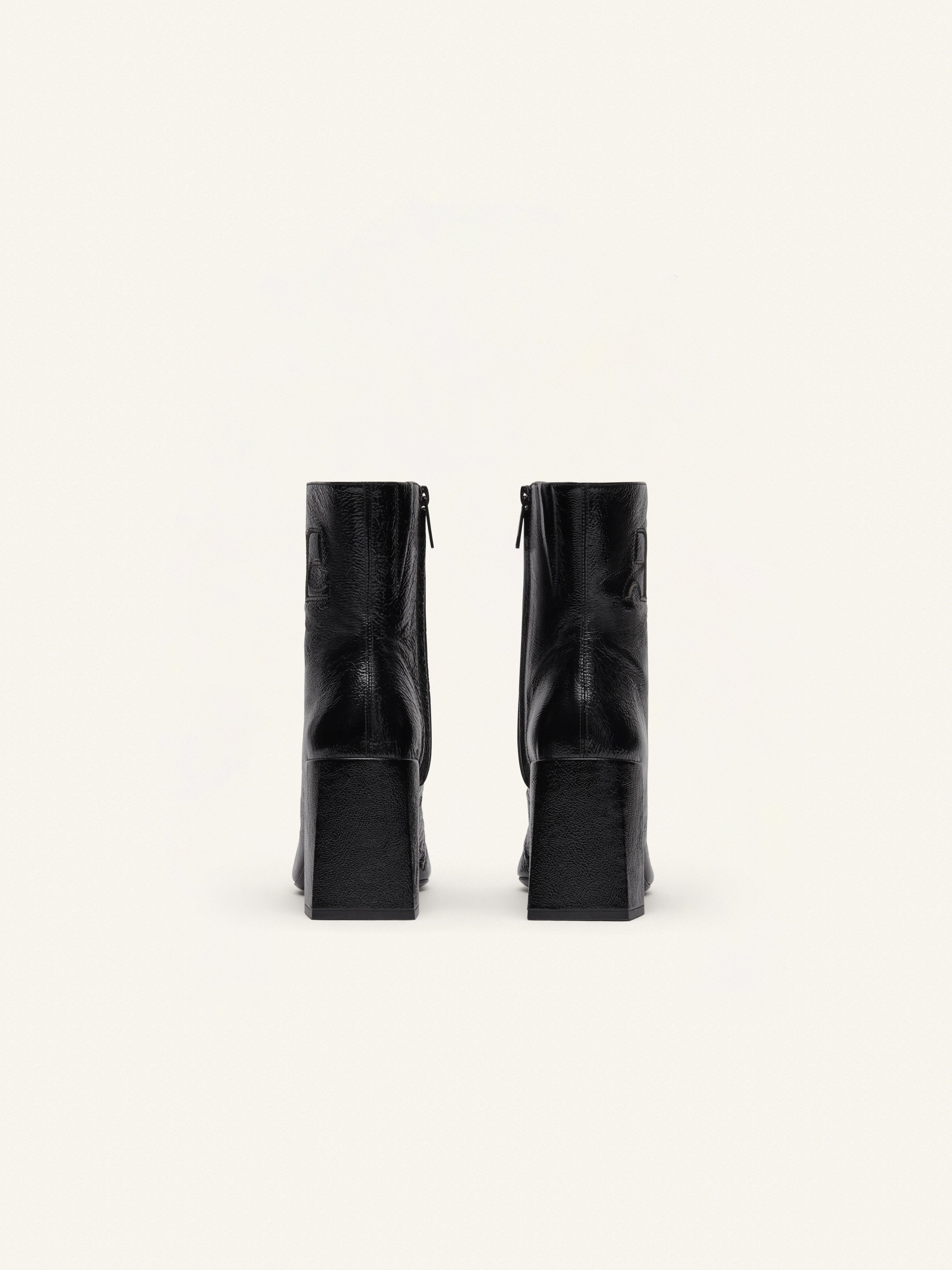 HERITAGE NAPLACK LEATHER ANKLE BOOTS - 4