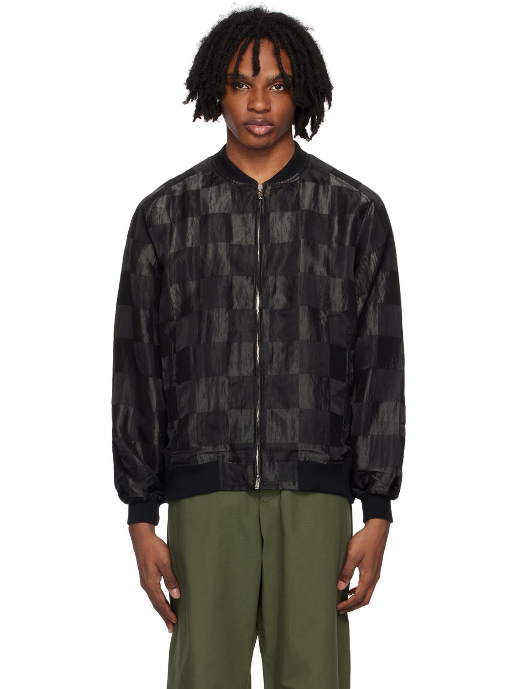 Black B.B. Bomber Jacket - 1