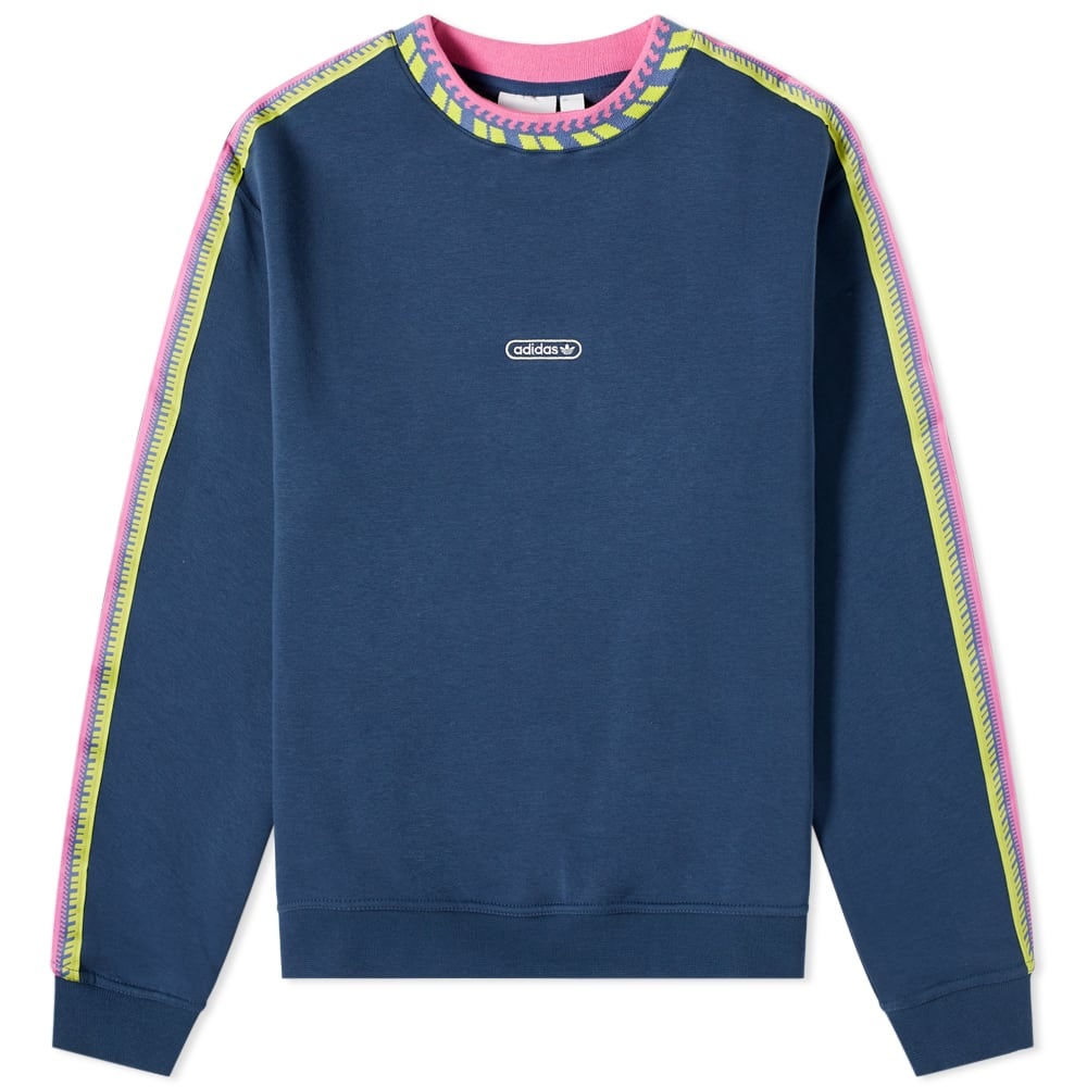 Adidas Rib Detail Crew Sweat - 1