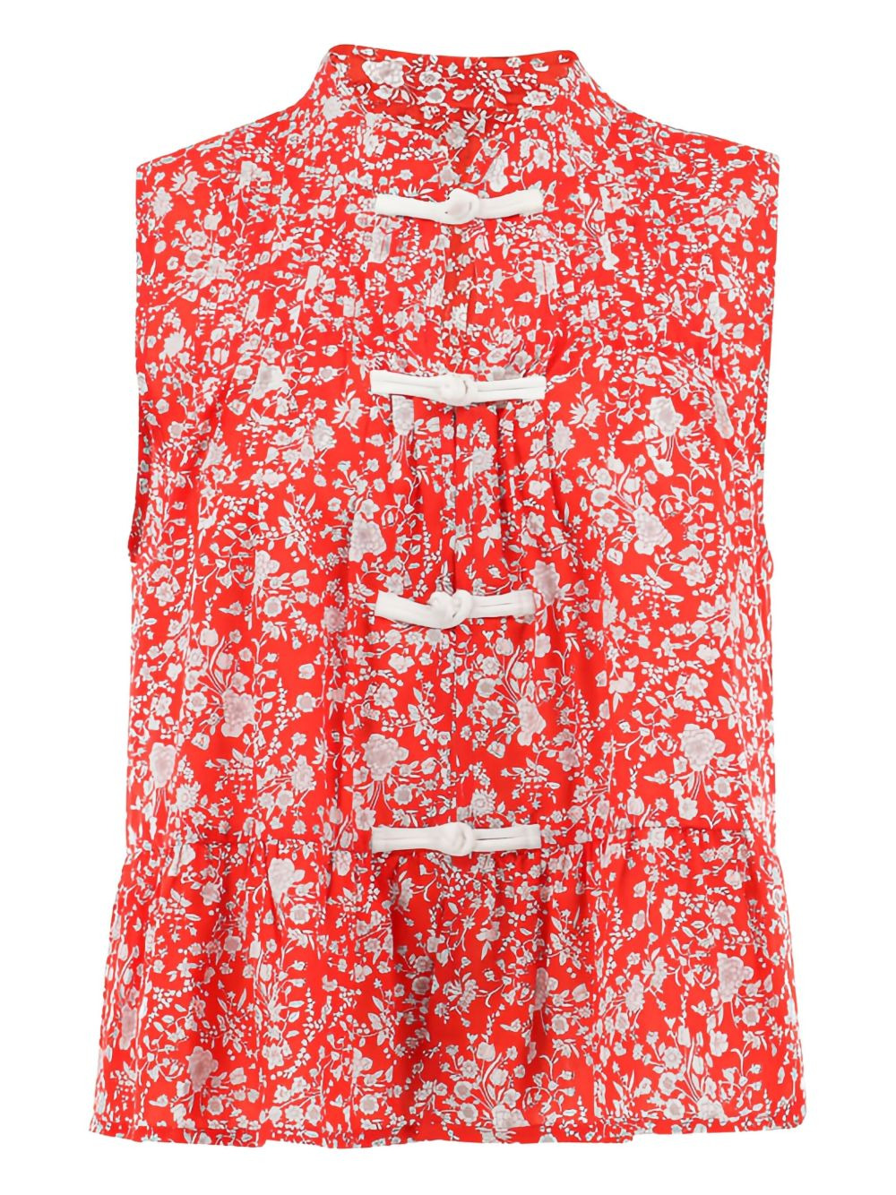 Lucille liberty floral-print knot top - 1