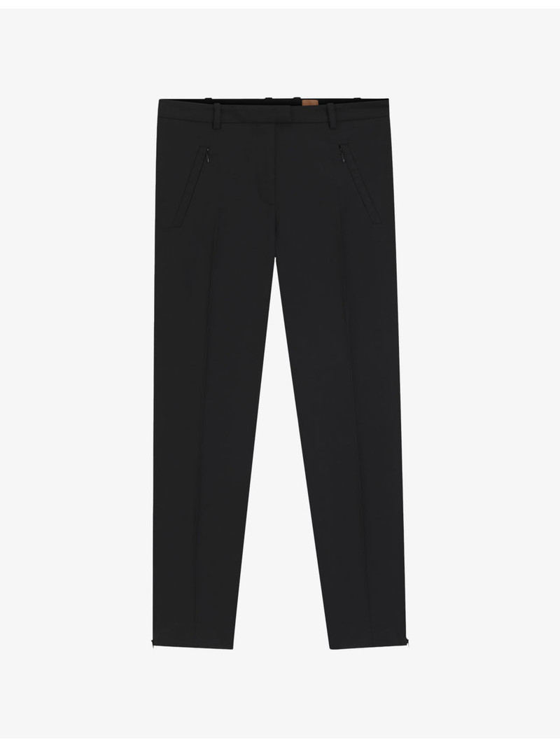 Cropped Slim-Fit Cotton Blend Trousers 1