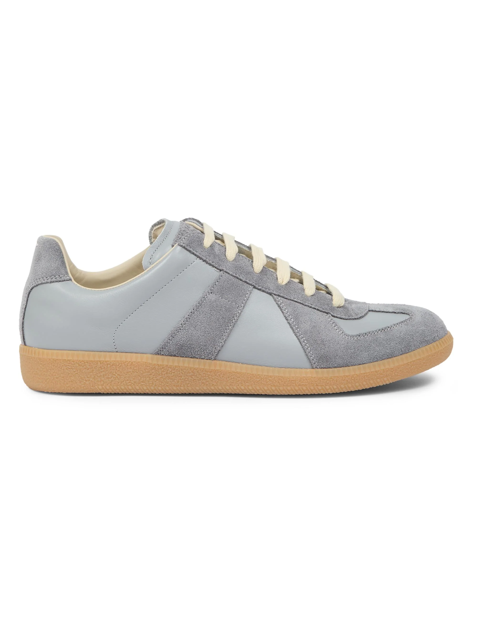 Men's Replica Leather & Suede Sneakers - Griffin Gray - 1