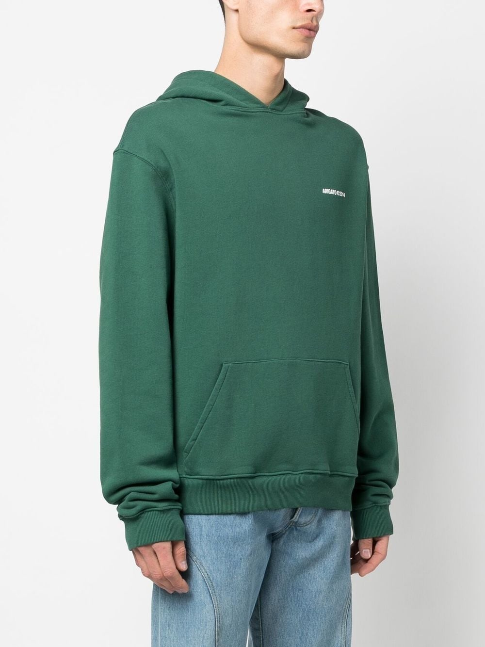 logo-print organic cotton hoodie - 3