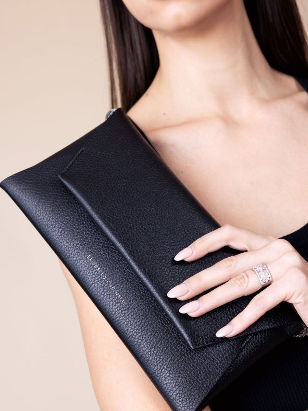 Envelope leather clutch bag - 2