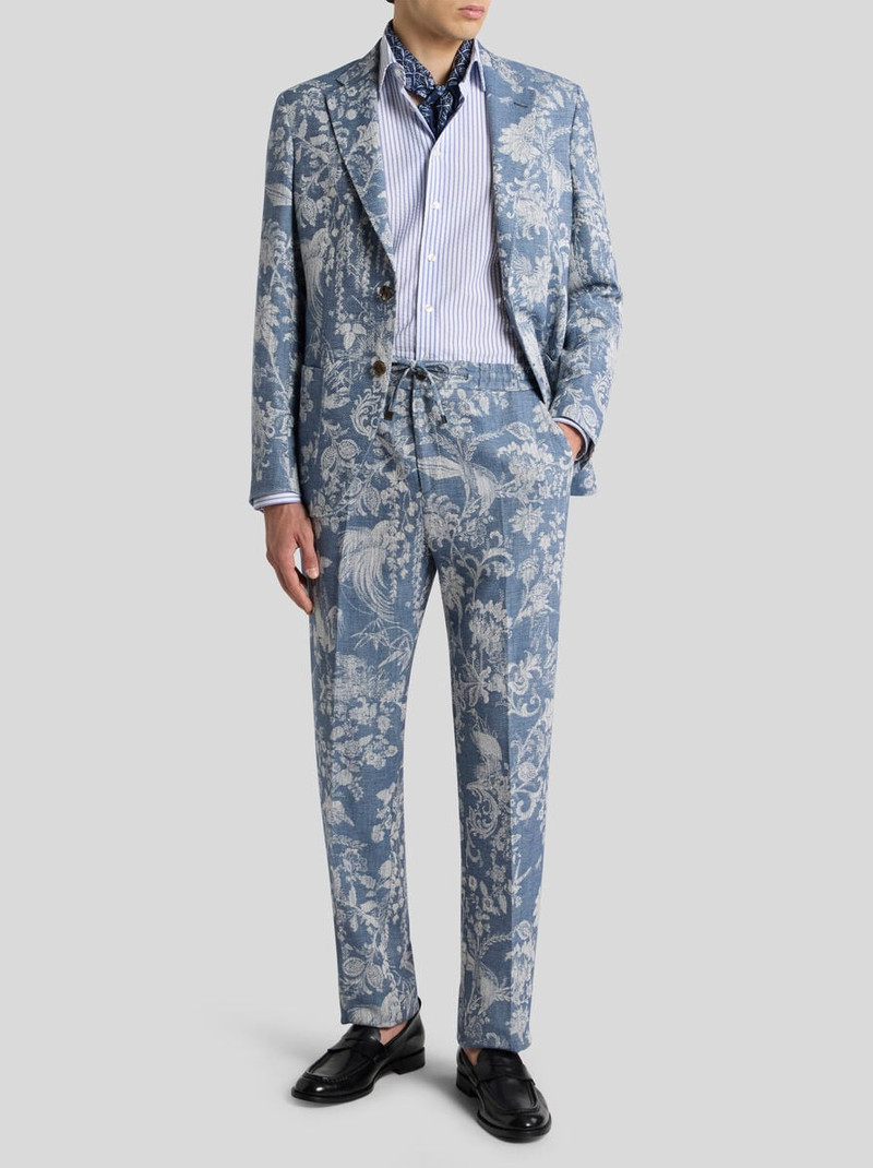 Etro SINGLE-BREASTED COTTON JACQUARD JACKET WITH FLORAL MOTIF outlook