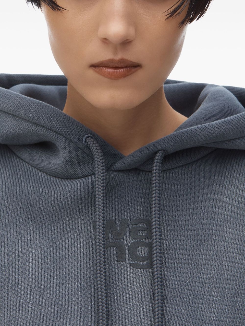 T BY ALEXANDER WANG - Women Essential Terry With Puff Paint Logo Hoodie - 4