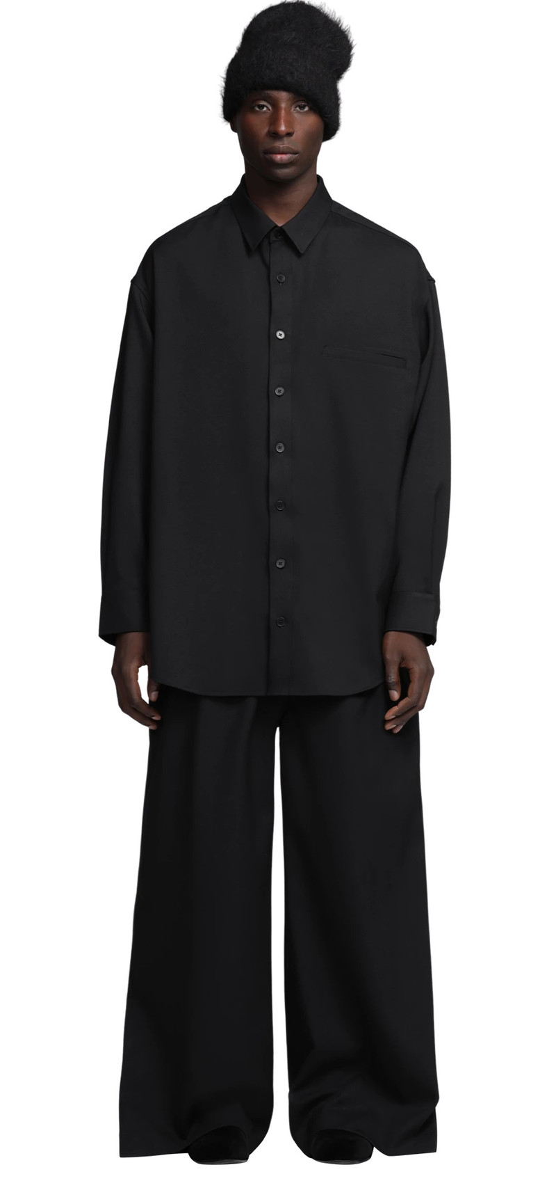 GIANT WOOL SHIRT BLACK 3