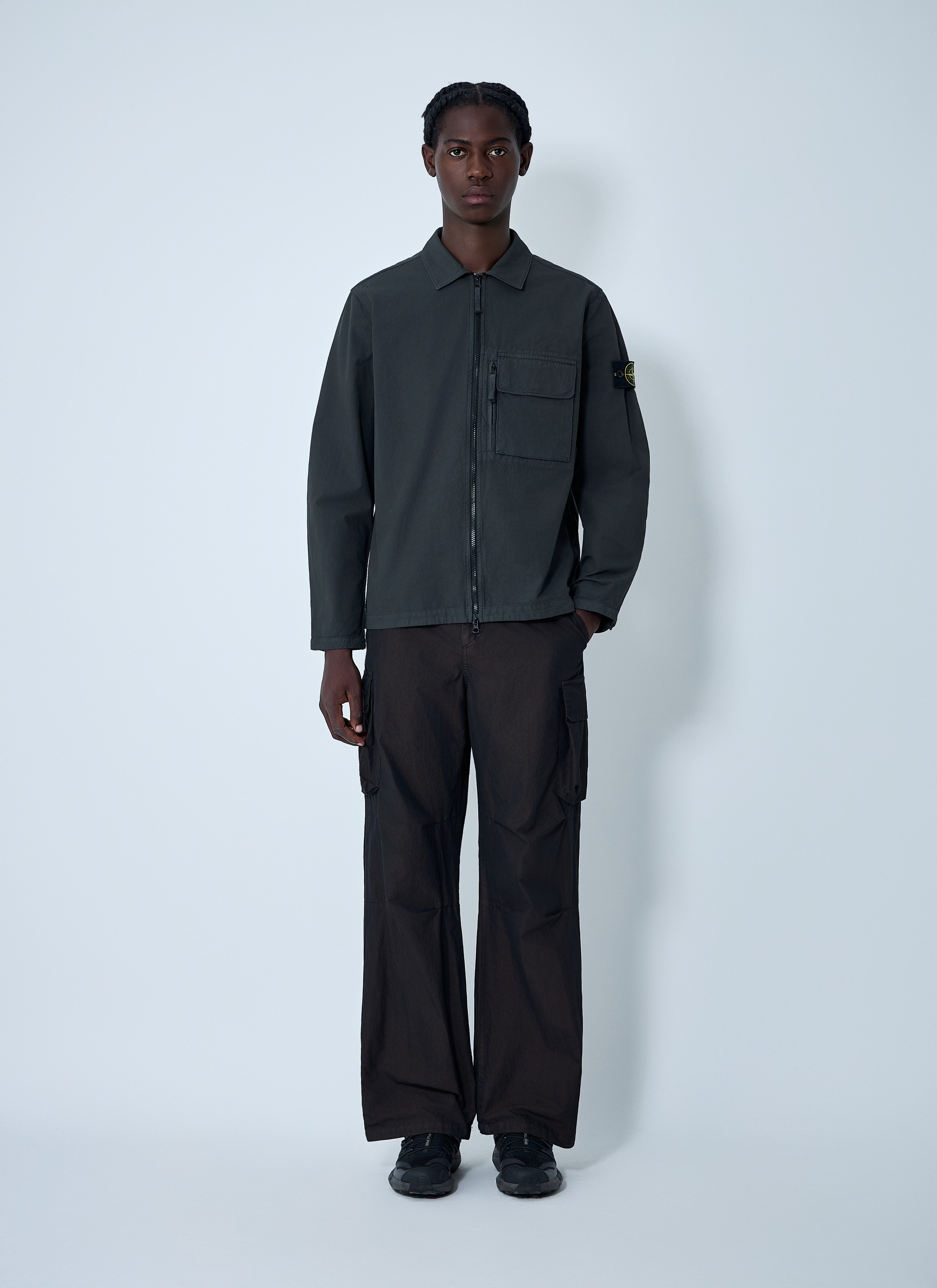 Stone Island Men Logo Patch Shirt - 2