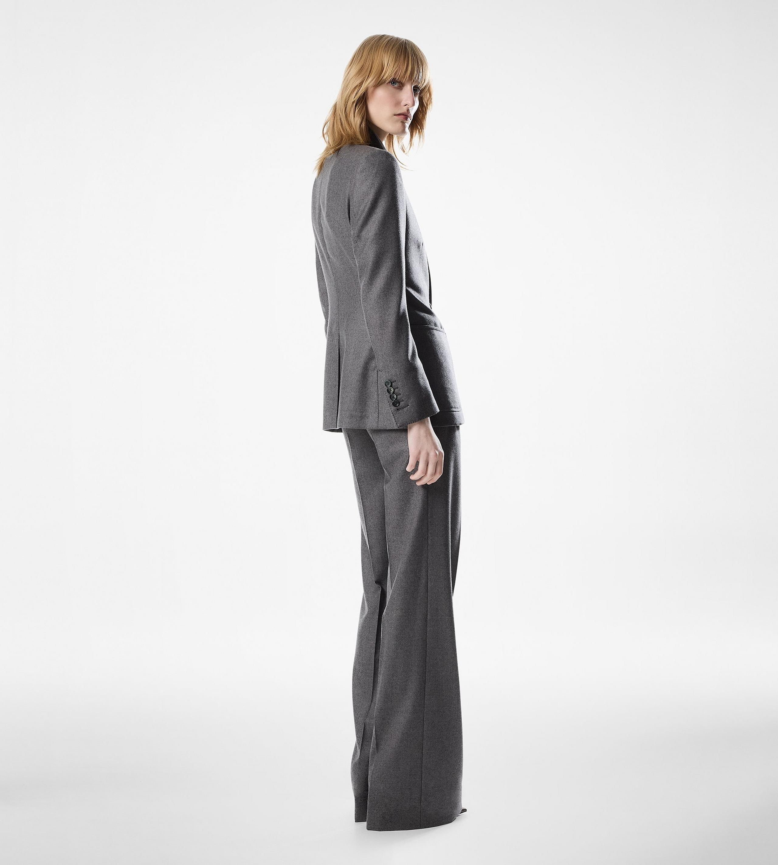 TAILORED DOUBLE PLEAT WIDE LEG PANTS - 3