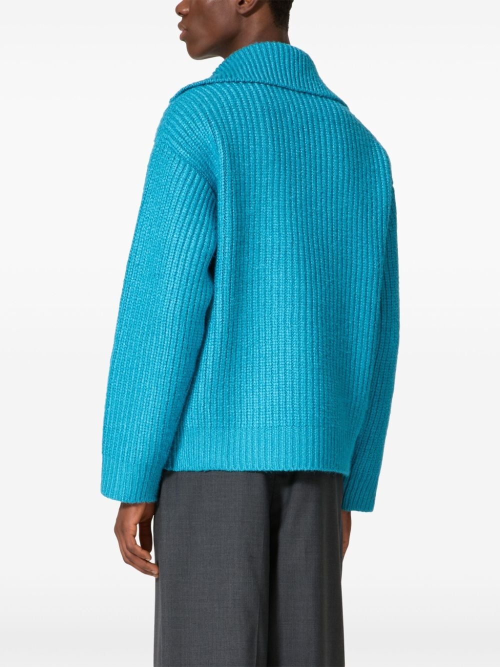v-neck long sleeve jumper - 4