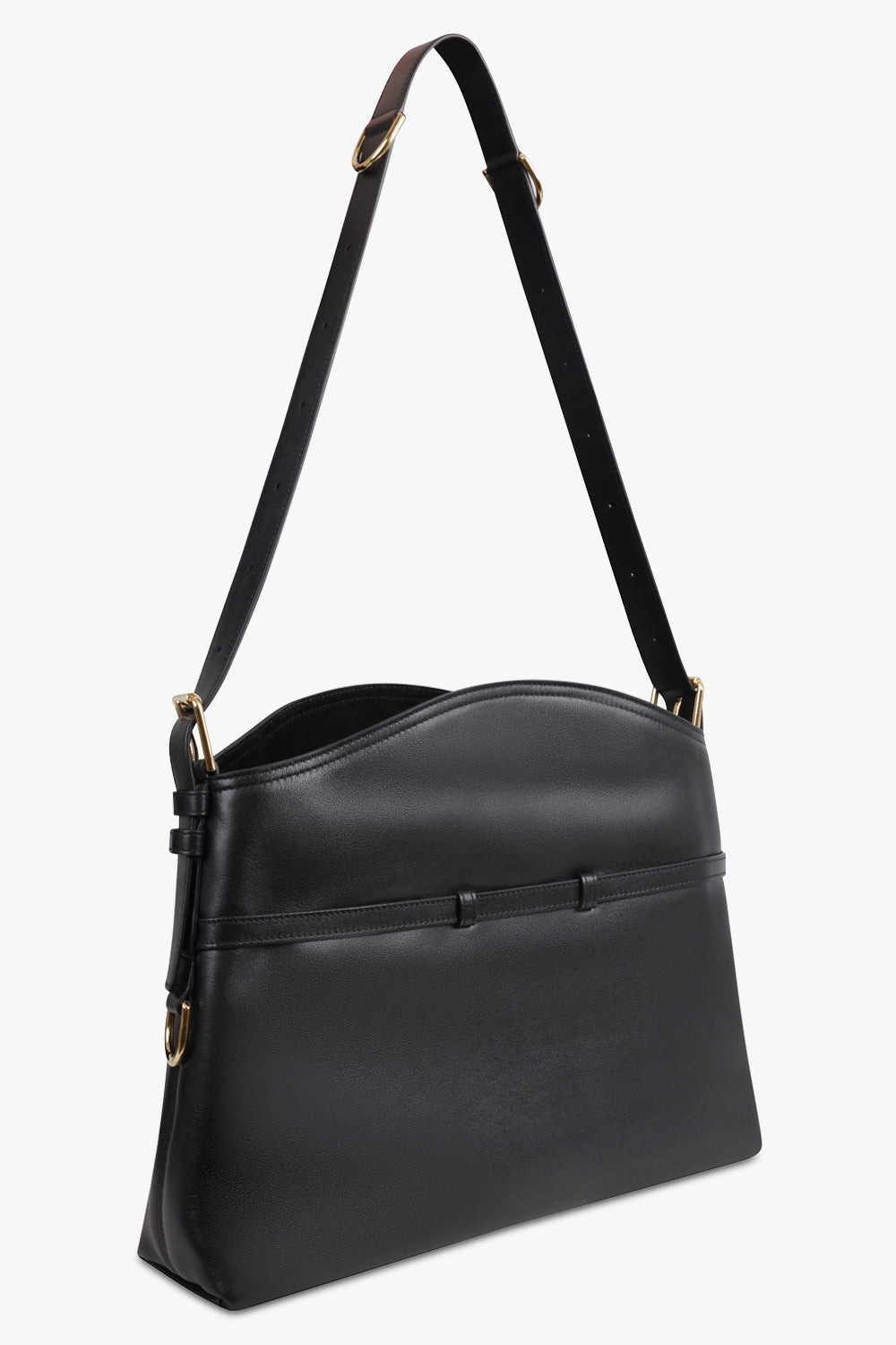 VOYOU MEDIUM SHOULDER BAG | BLACK/GOLD - 2