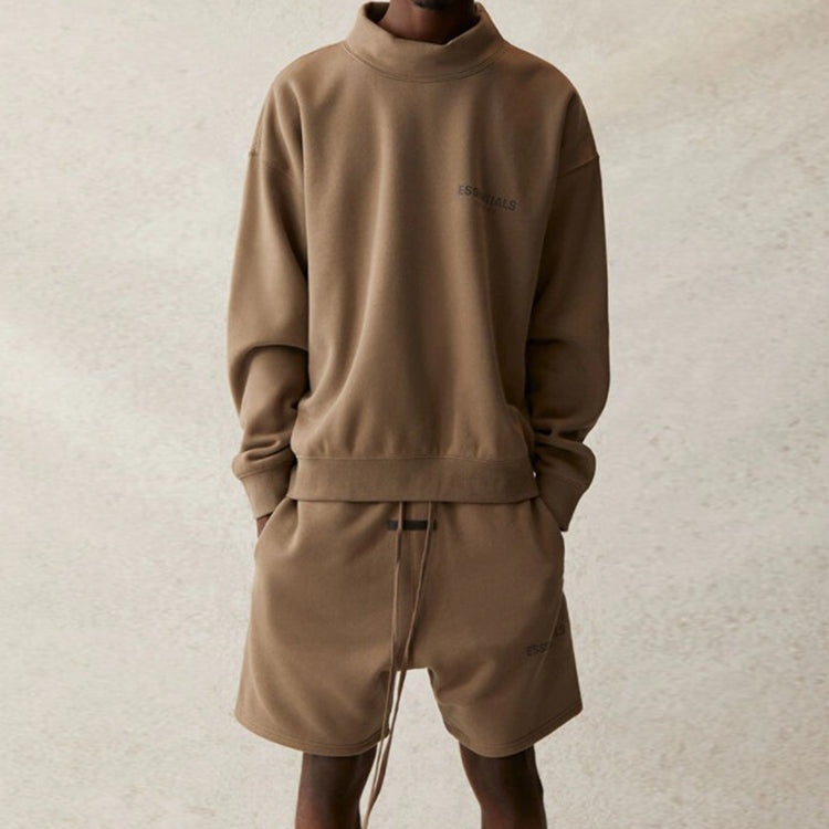 Fear of God Essentials SS21 Pull-Over Mockneck Taupe FOG-SS21-553 - 4
