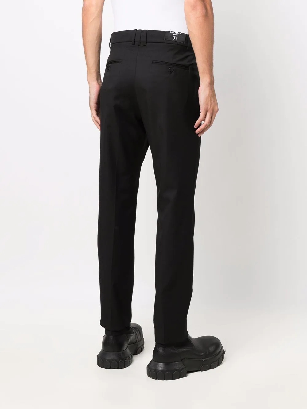 slim-cut tailored trousers - 4