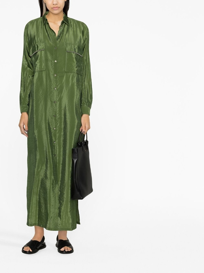 FABIANA FILIPPI satin maxi shirtdress outlook