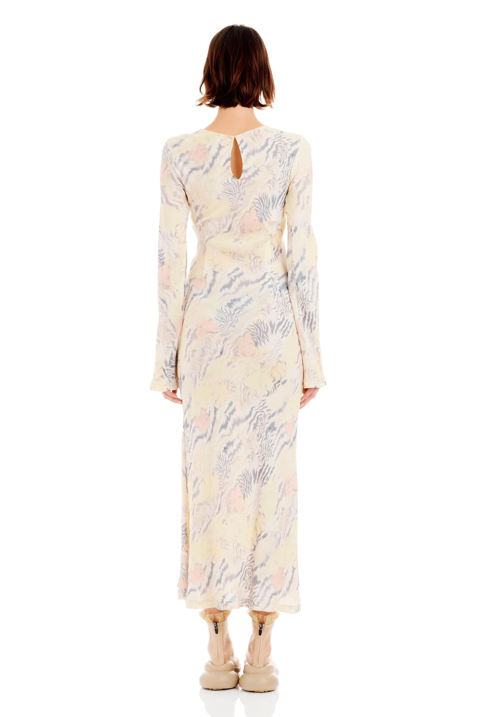 WASHED ZEBRA FLORAL YURI DRESS - 9