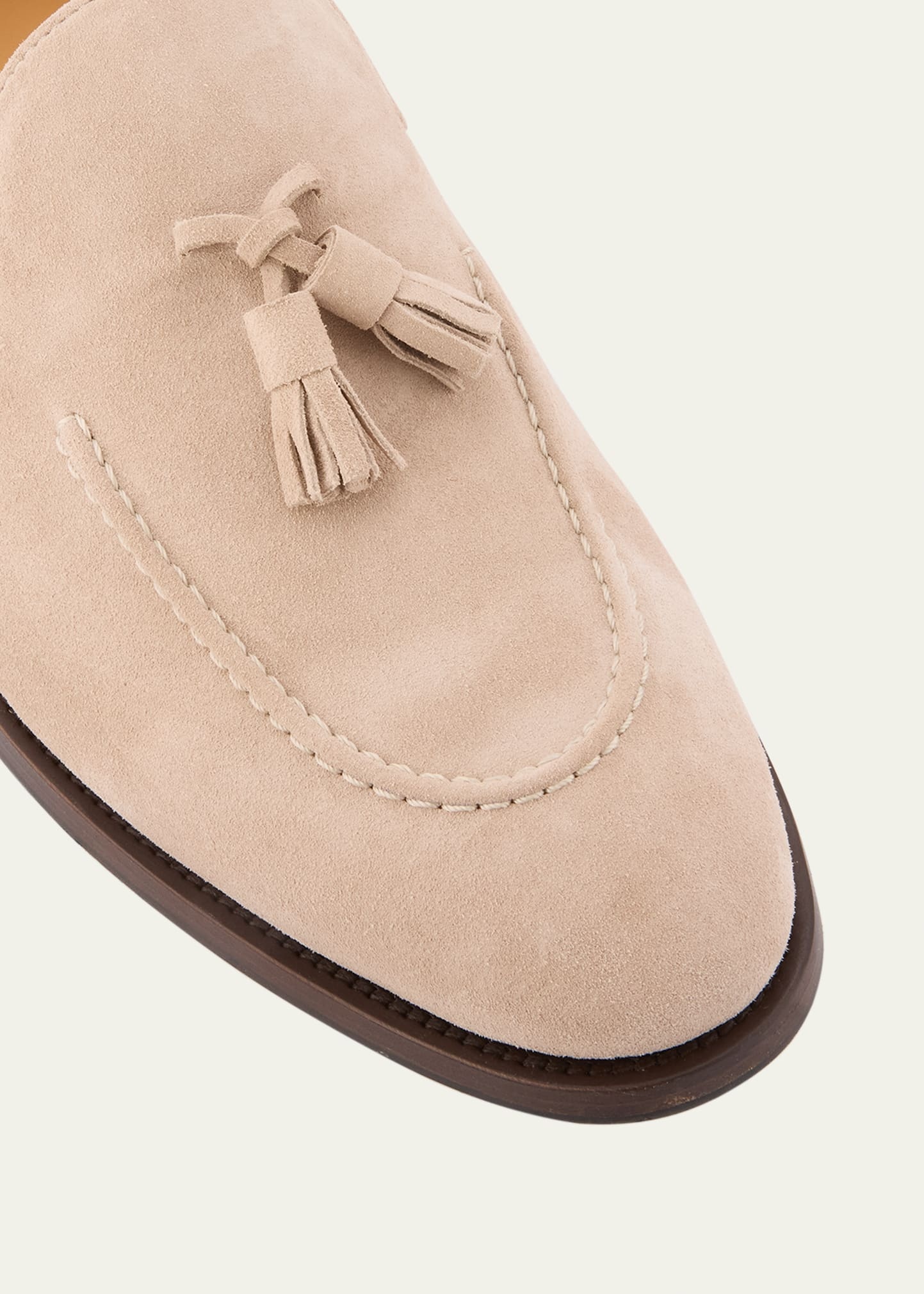Men's Suede Flex-Sole Tassel Loafers - 6