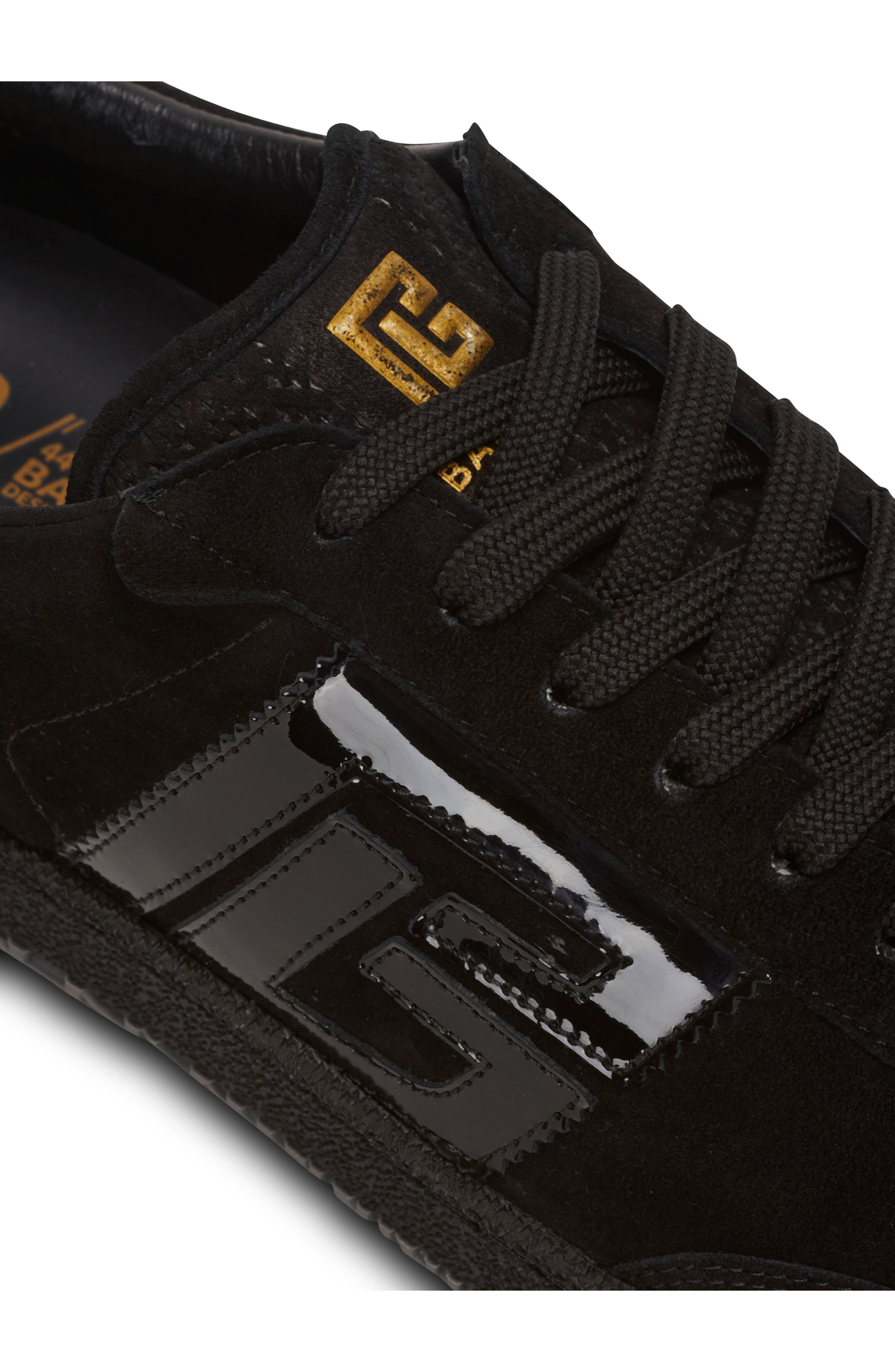 Balmain Swan Low Top Sneaker in Opa Black at Nordstrom - 9