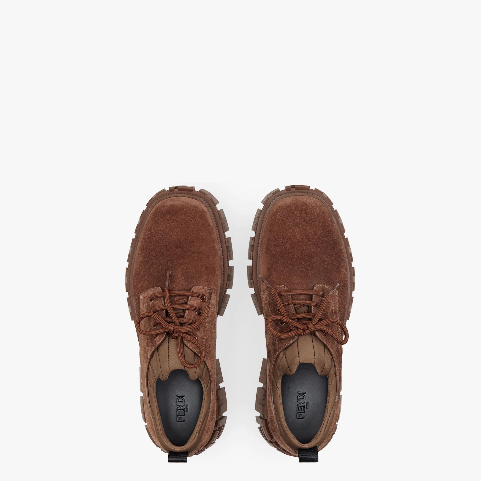 Brown suede lace-ups - 4