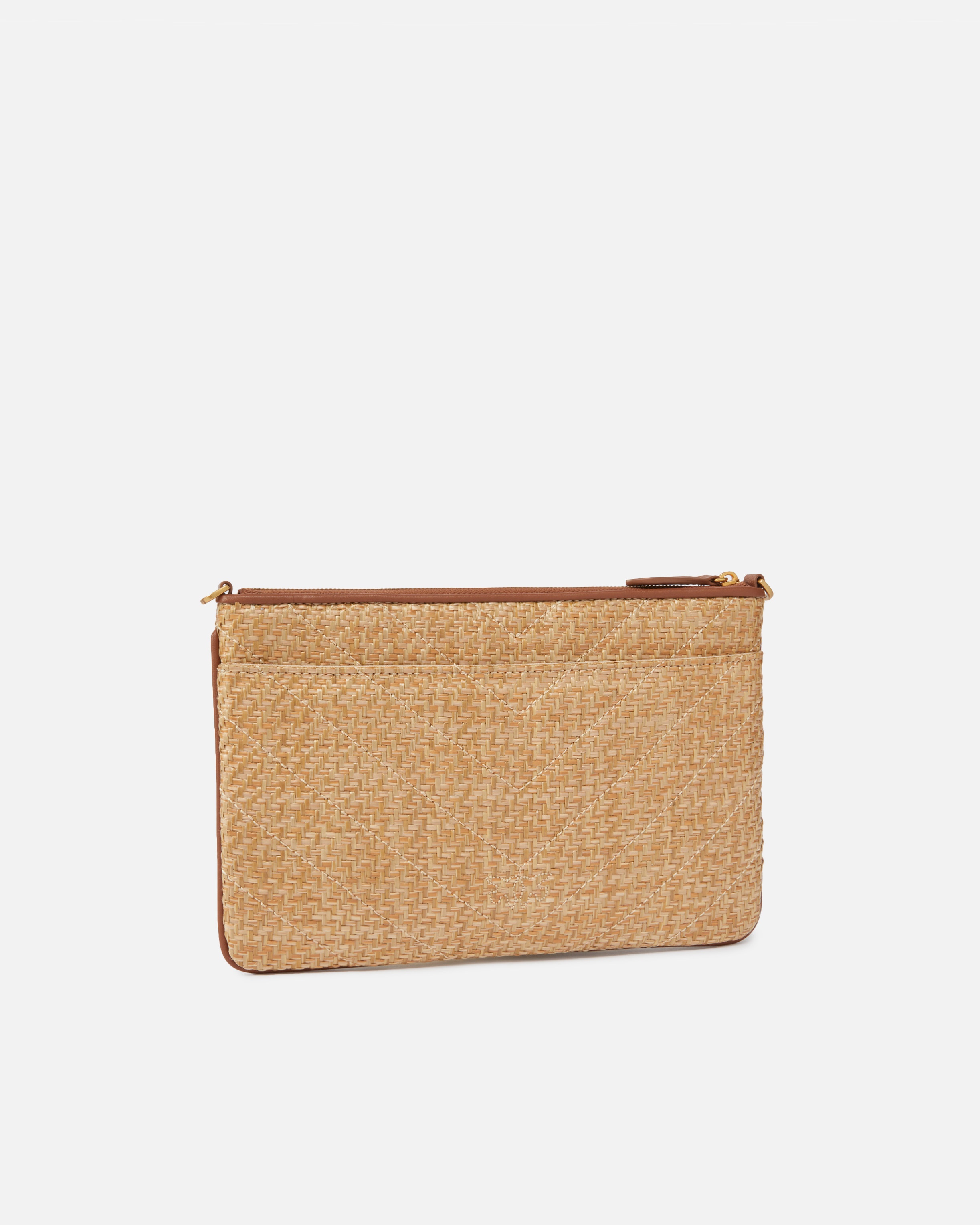 FLAT BAG MEDIUM RAFFIA BAG WITH COLORED RHINESTONES - 2